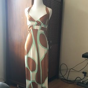 DVF Print Maxi Dress